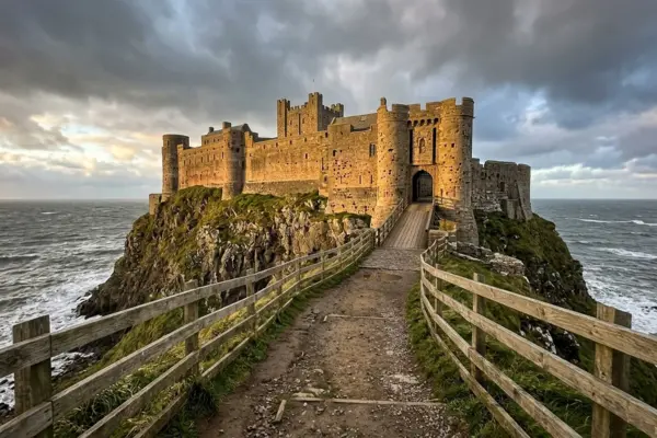 dramatic coastal castle england