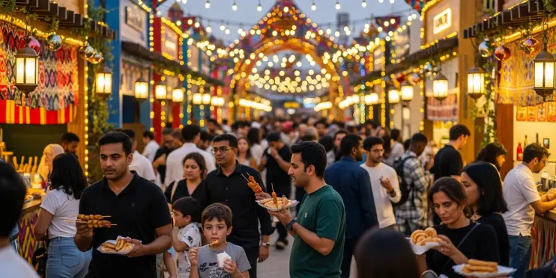 Global Village food street in dubai