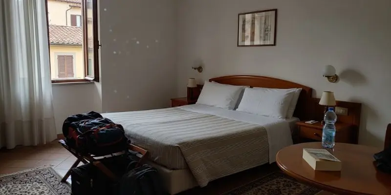 Mid range hotel room in Italy