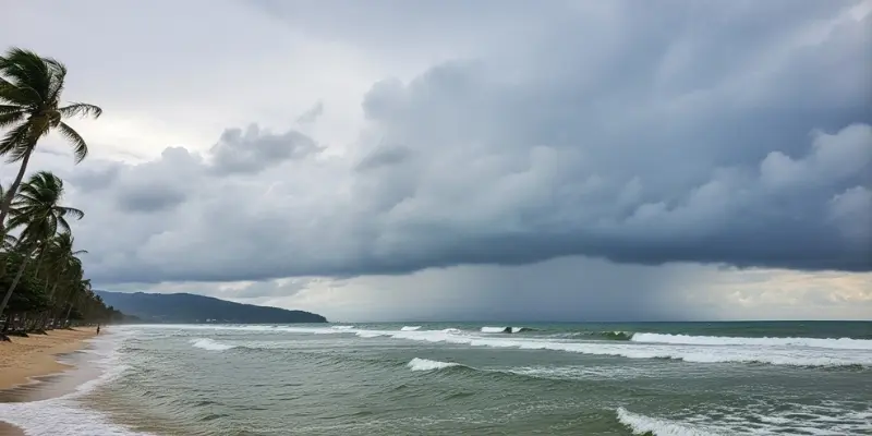 Best Time Visit Thailand Phuket: Weather, Costs & Insider Travel Guide Kata Beach Phuket during low season with cloudy monsoon sky