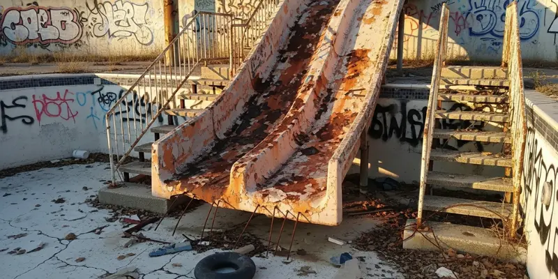 Visiting Abandoned Water Parks: Tips, Stories & Hidden Gems from My Adventure Lake Dolores Waterpark, California, USA