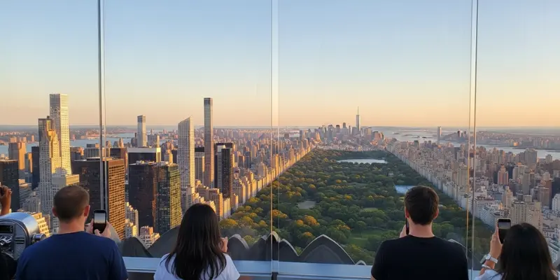 Manhattan skyline and Central Park view