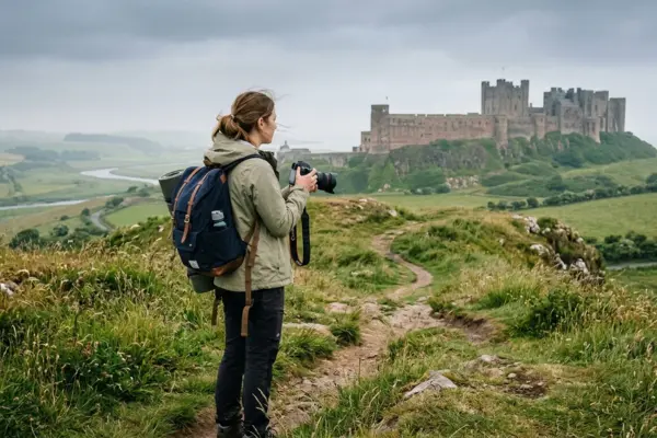 medieval english castle view