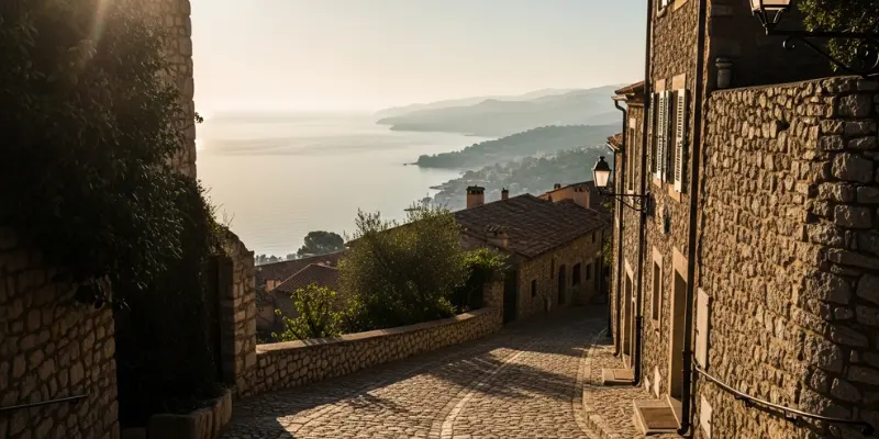 morning view of Èze France