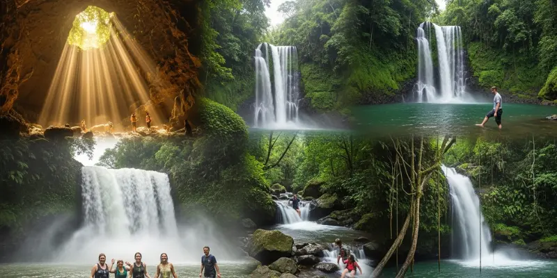 nature and waterfalls in ubud city, Bali
