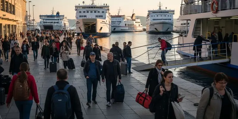 Split ferry port terminal Croatia departure point for Hvar ferries near city center