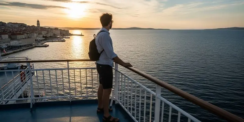 split to hvar town ferry view
