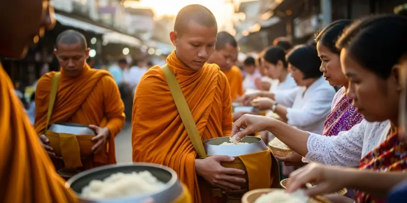 Temples, Culture & Alms Ceremony