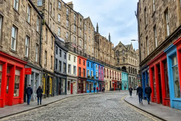 Victoria Street & Colorful Shopfronts