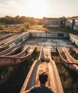 visiting abandoned water parks